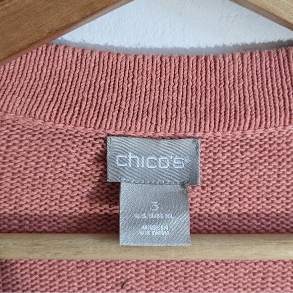 Chico's Cotton Blend Button Down Cardigan - Picture 7 of 8